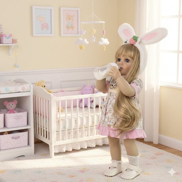 55 cm Babylistic Soft Silicone Vinyl Talking Reborn Doll - Picture 5 of 10